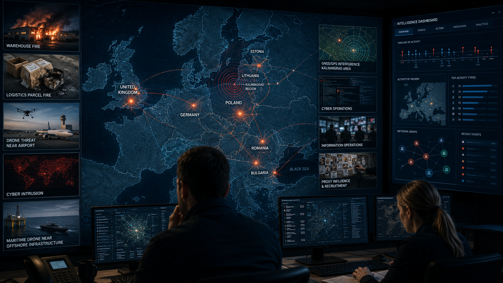 Europa bajo presión. La arquitectura rusa que convierte proxies baratos en efectos estratégicos.