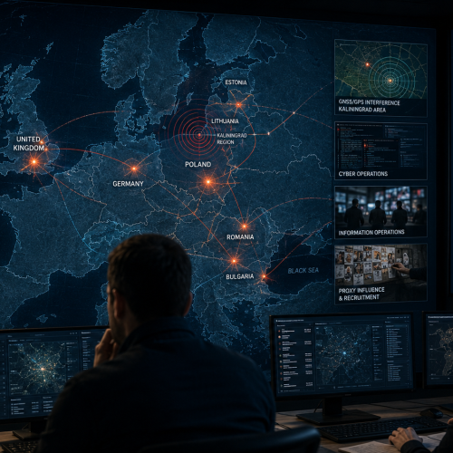 Europa bajo presión. La arquitectura rusa que convierte proxies baratos en efectos estratégicos.